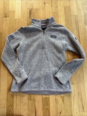 Patagonia purple and grey Heathered Half-Zip Fleece Pullover